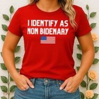 I Identify As Non Bidenary Women's T-Shirt thumb 2