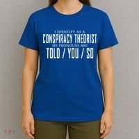 I Identify As A Conspiracy Theorist T-Shirt thumb 4