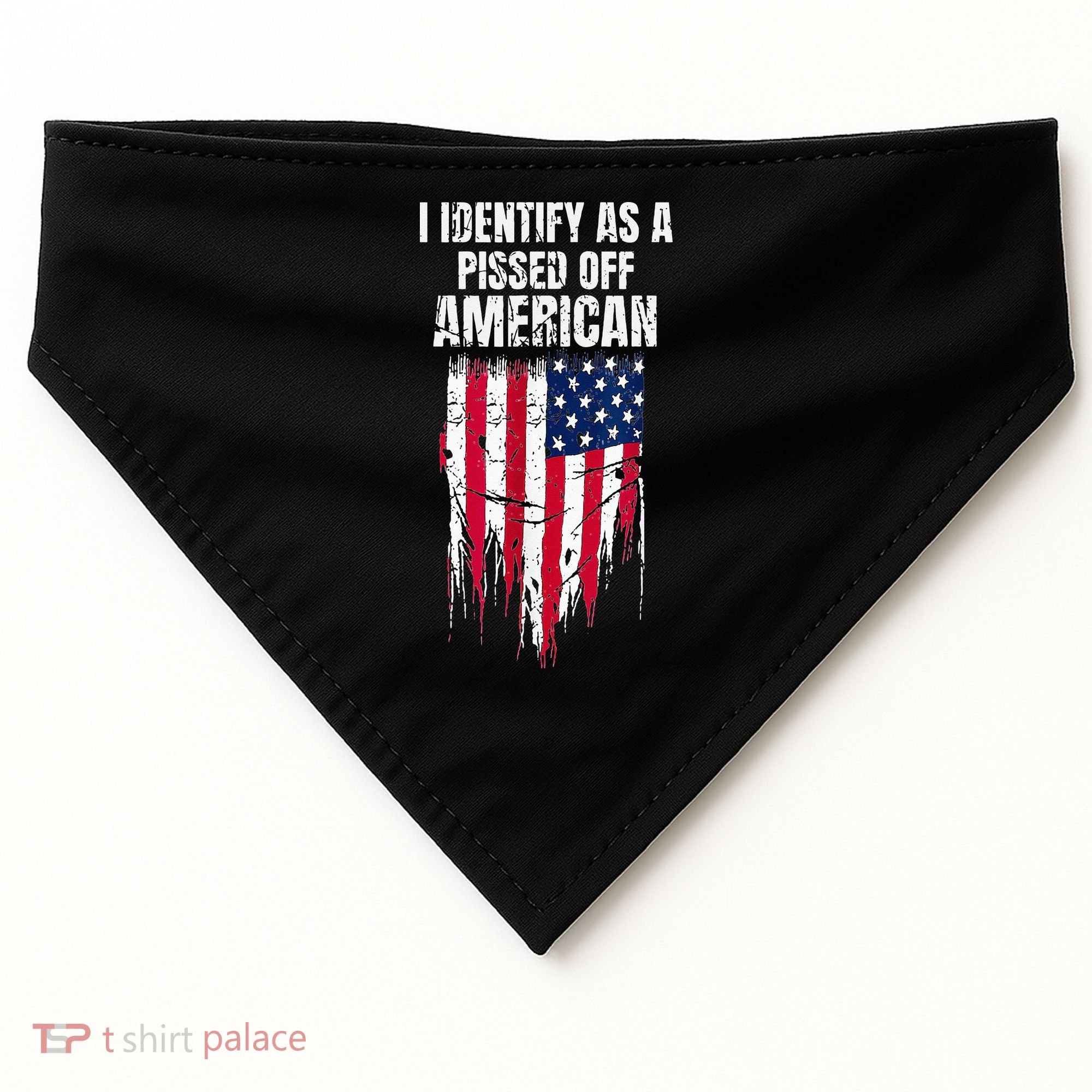 I Identify As A Pissed Off American USA-Made Doggie Bandana