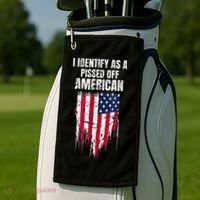 I Identify As A Pissed Off American Golf Towel thumb 2