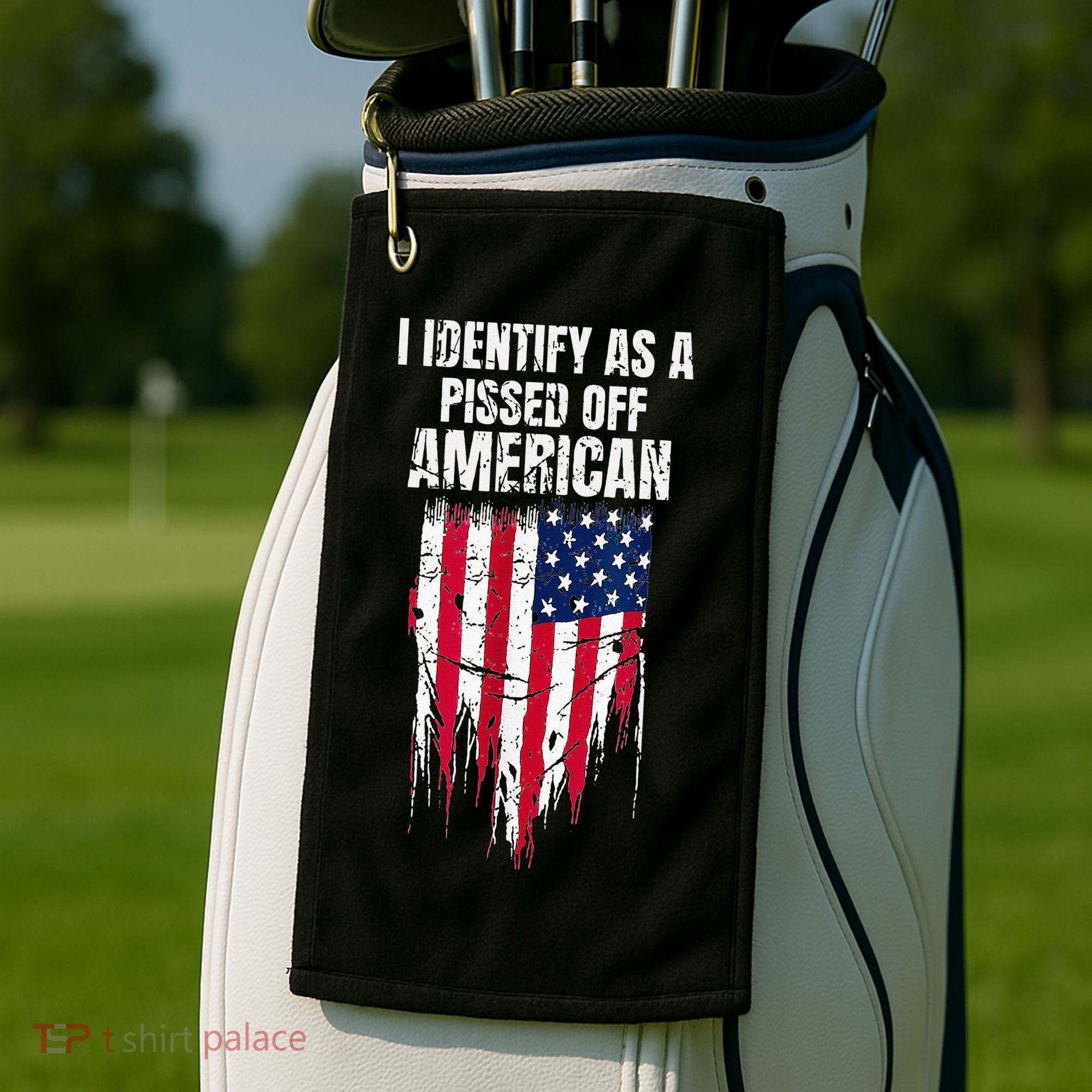 I Identify As A Pissed Off American Golf Towel