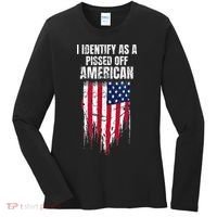 I Identify As A Pissed Off American Women's Long Sleeve Shirt thumb 0