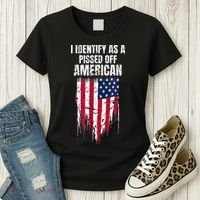 I Identify As A Pissed Off American Women's T-Shirt thumb 3
