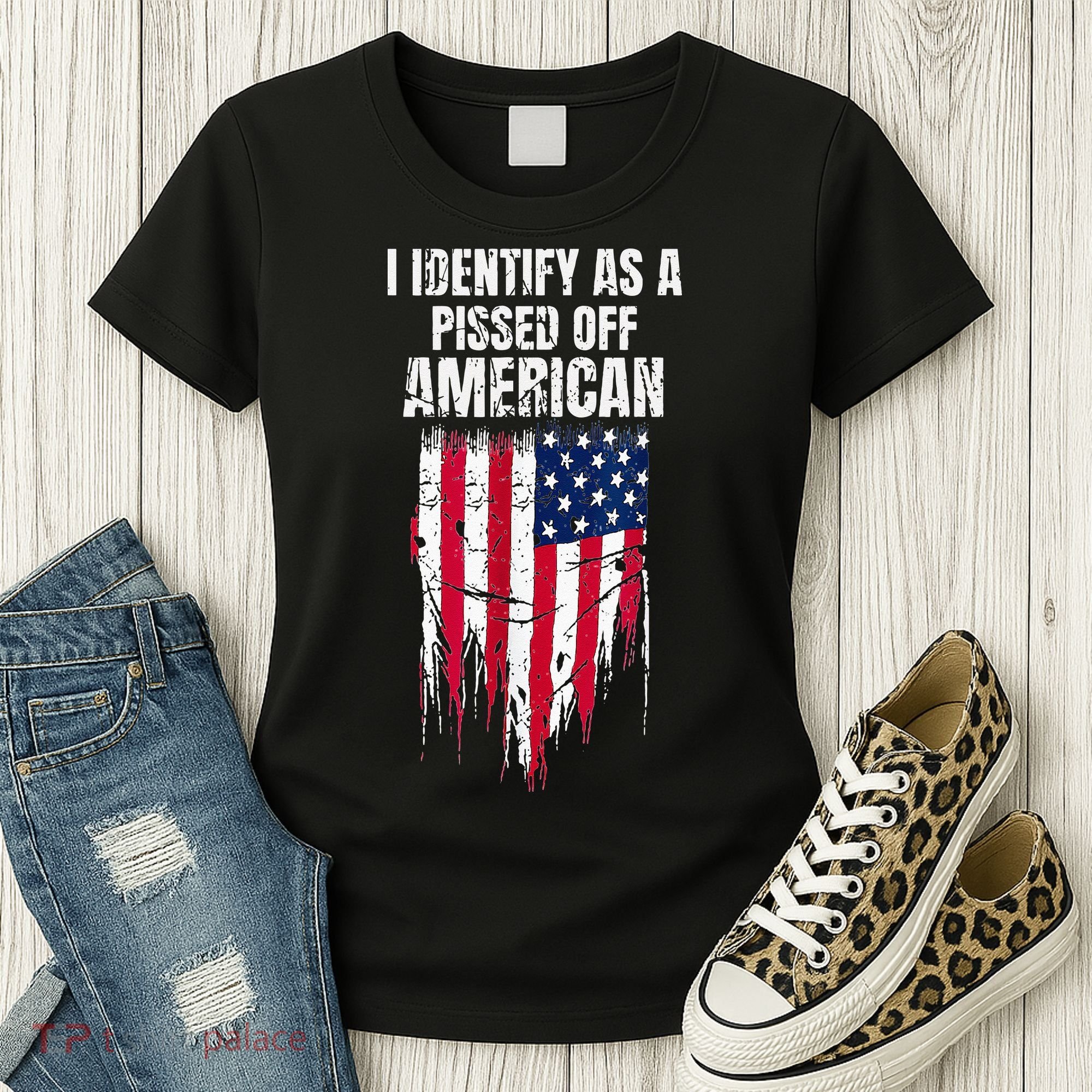 I Identify As A Pissed Off American Women's T-Shirt