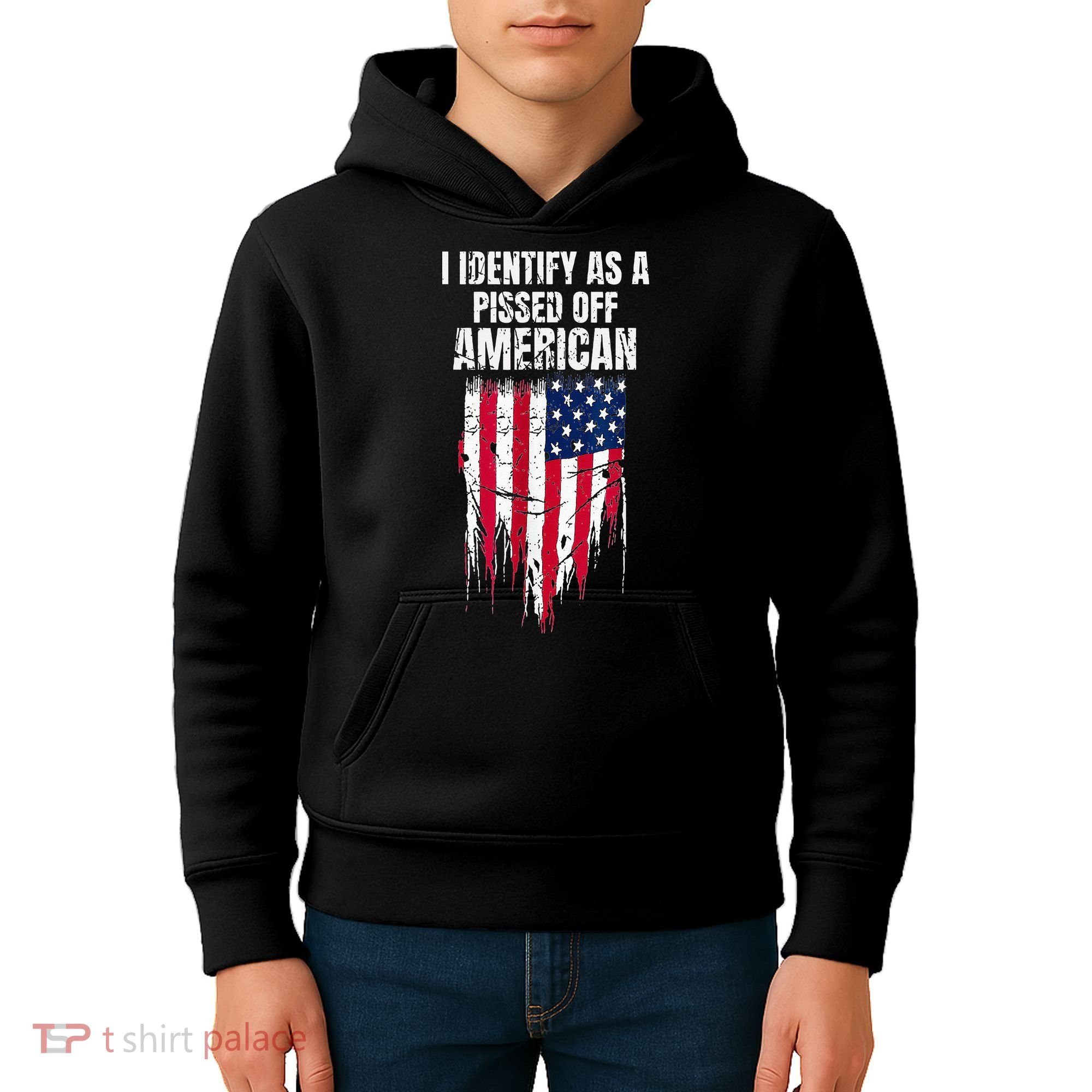 I Identify As A Pissed Off American Kids Hoodie