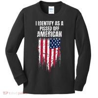 I Identify As A Pissed Off American Kids Long Sleeve Shirt thumb 0