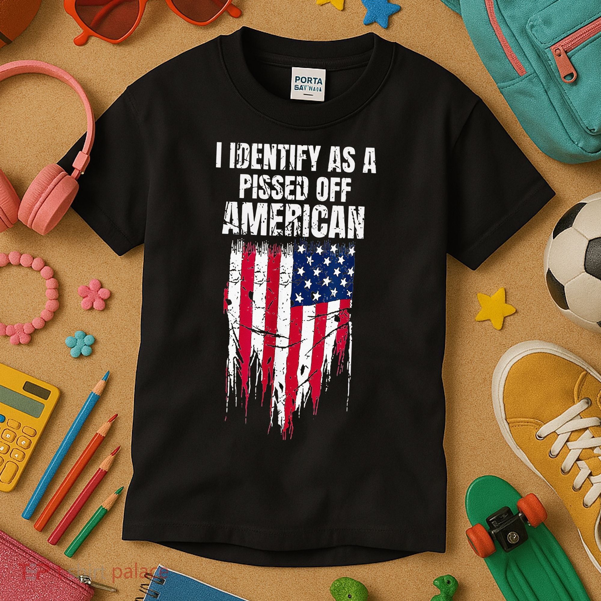 I Identify As A Pissed Off American Kids T-Shirt