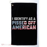 I Identify As A Pissed Off American Golf Towel thumb 0