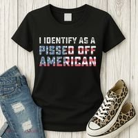 I Identify As A Pissed Off American Women's T-Shirt thumb 3