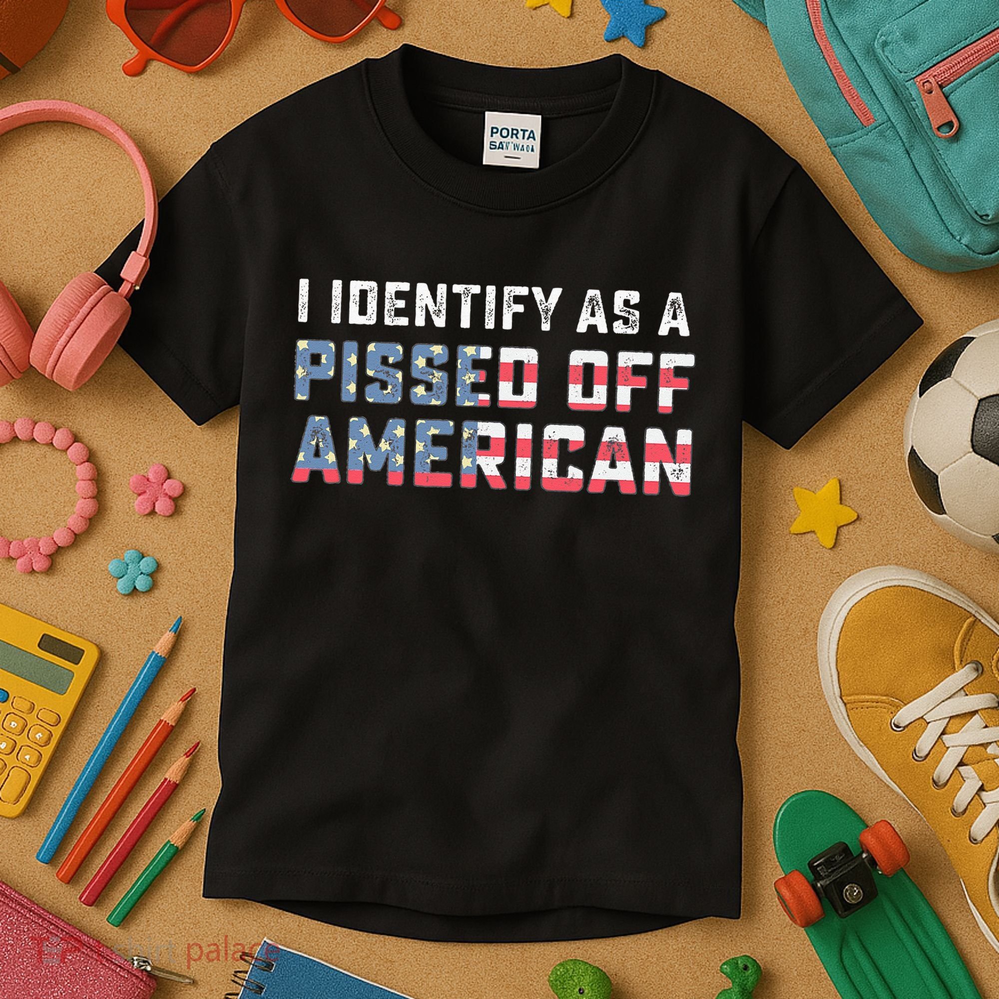I Identify As A Pissed Off American Kids T-Shirt