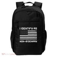 I Identify As Non B1denary USA American Flag Backpack thumb 0