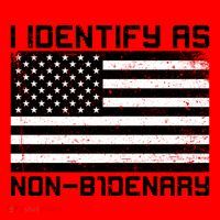 I Identify As Non B1denary USA American Flag Santa Hat thumb 1