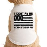 I Identify As Non B1denary USA American Flag Doggie Tank thumb 0