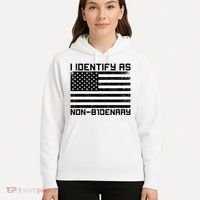 I Identify As Non B1denary USA American Flag Hoodie thumb 5