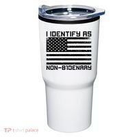 I Identify As Non B1denary USA American Flag Tumbler thumb 0