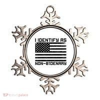 I Identify As Non B1denary USA American Flag Ornament thumb 0