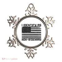 I Identify As Non B1denary USA American Flag Ornament thumb 0