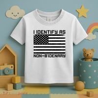 I Identify As Non B1denary USA American Flag Toddler T-Shirt thumb 3