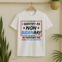I Identify As Non Bidenary My Pronouns Are Fjb Lets Go Brandon T-Shirt thumb 2