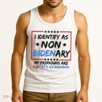I Identify As Non Bidenary My Pronouns Are Fjb Lets Go Brandon Tank Top thumb 3