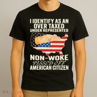 I Identify As An Over Taxed Under Represented Nonwoke Pissed Off Amer T-Shirt thumb 3