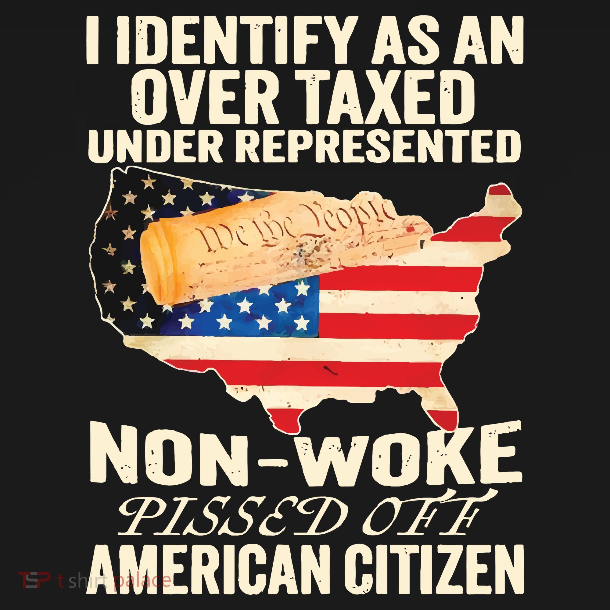I Identify As An Over Taxed Under Represented Nonwoke Pissed Off Amer Women's Hoodie