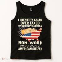 I Identify As An Over Taxed Under Represented Nonwoke Pissed Off Amer Tank Top thumb 2