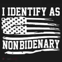 I Identify As Non Bidenary Anti Joe Biden Bucket Hat thumb 4