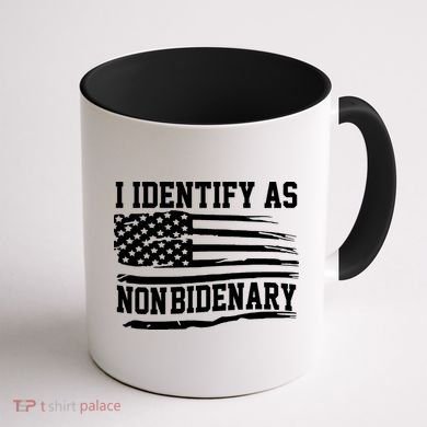 I Identify As Non Bidenary Anti Joe Biden Coffee Mug back