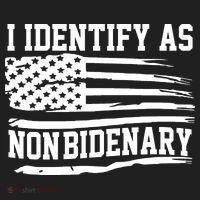 I Identify As Non Bidenary Anti Joe Biden Beanie thumb 2