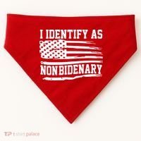 I Identify As Non Bidenary Anti Joe Biden USA-Made Doggie Bandana thumb 0