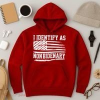 I Identify As Non Bidenary Anti Joe Biden Hoodie thumb 3