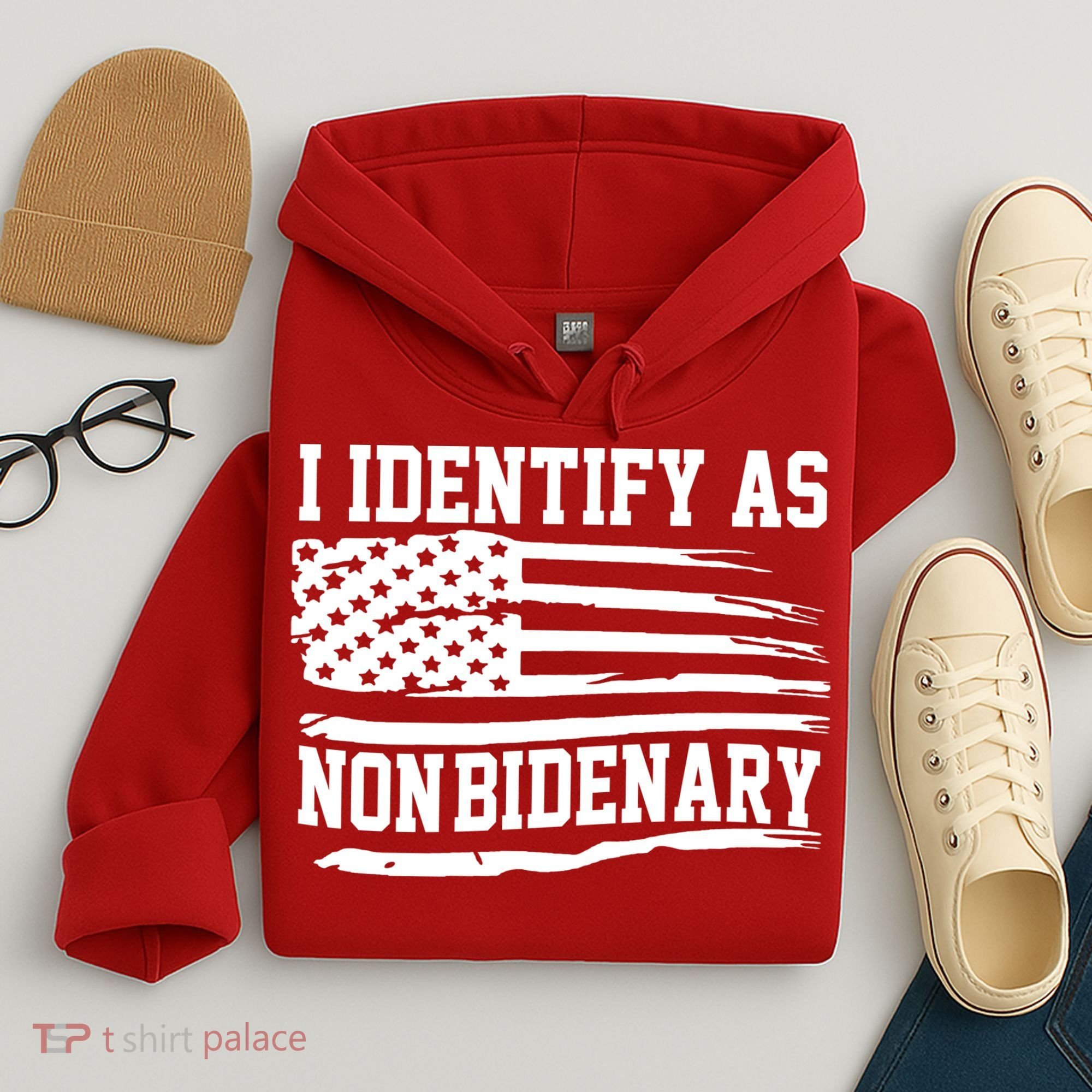 I Identify As Non Bidenary Anti Joe Biden Hoodie