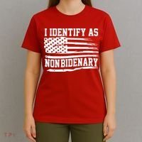 I Identify As Non Bidenary Anti Joe Biden T-Shirt thumb 4
