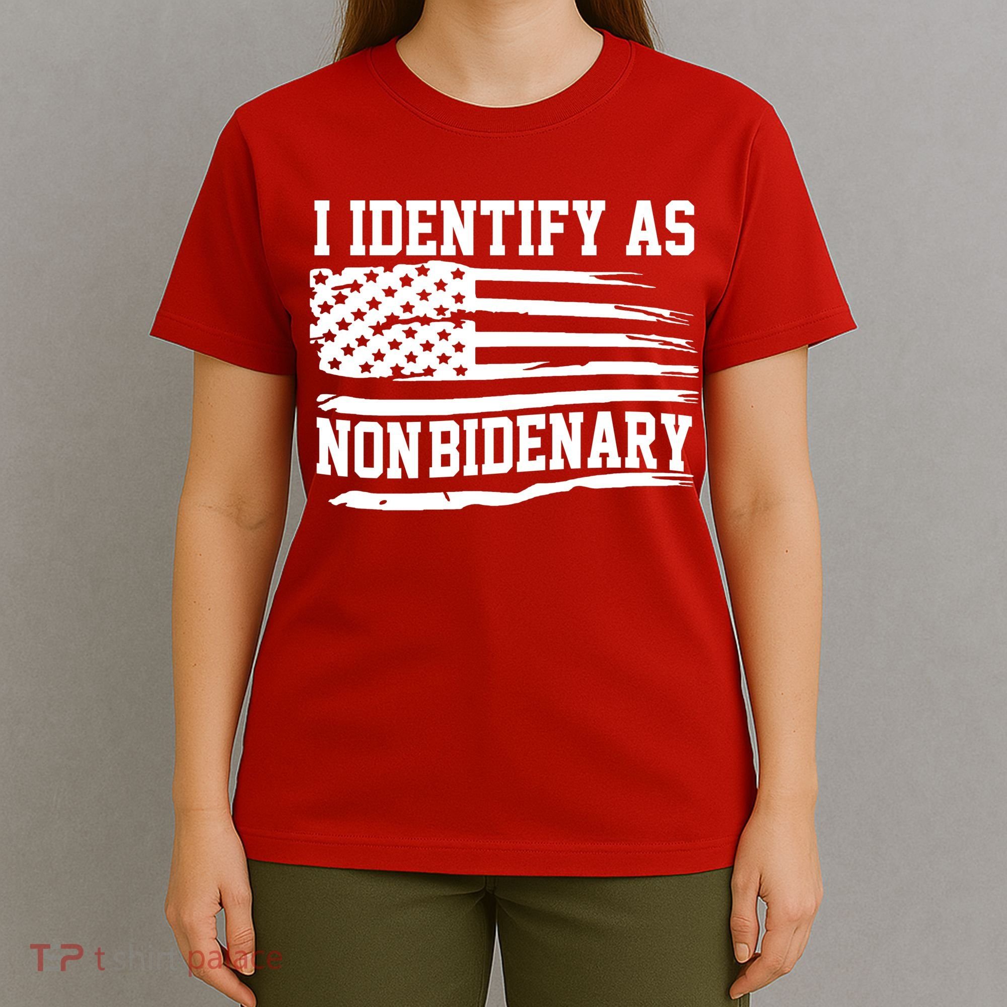 I Identify As Non Bidenary Anti Joe Biden T-Shirt