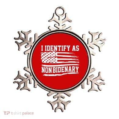I Identify As Non Bidenary Anti Joe Biden Ornament