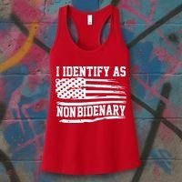 I Identify As Non Bidenary Anti Joe Biden Women's Tank Top thumb 3