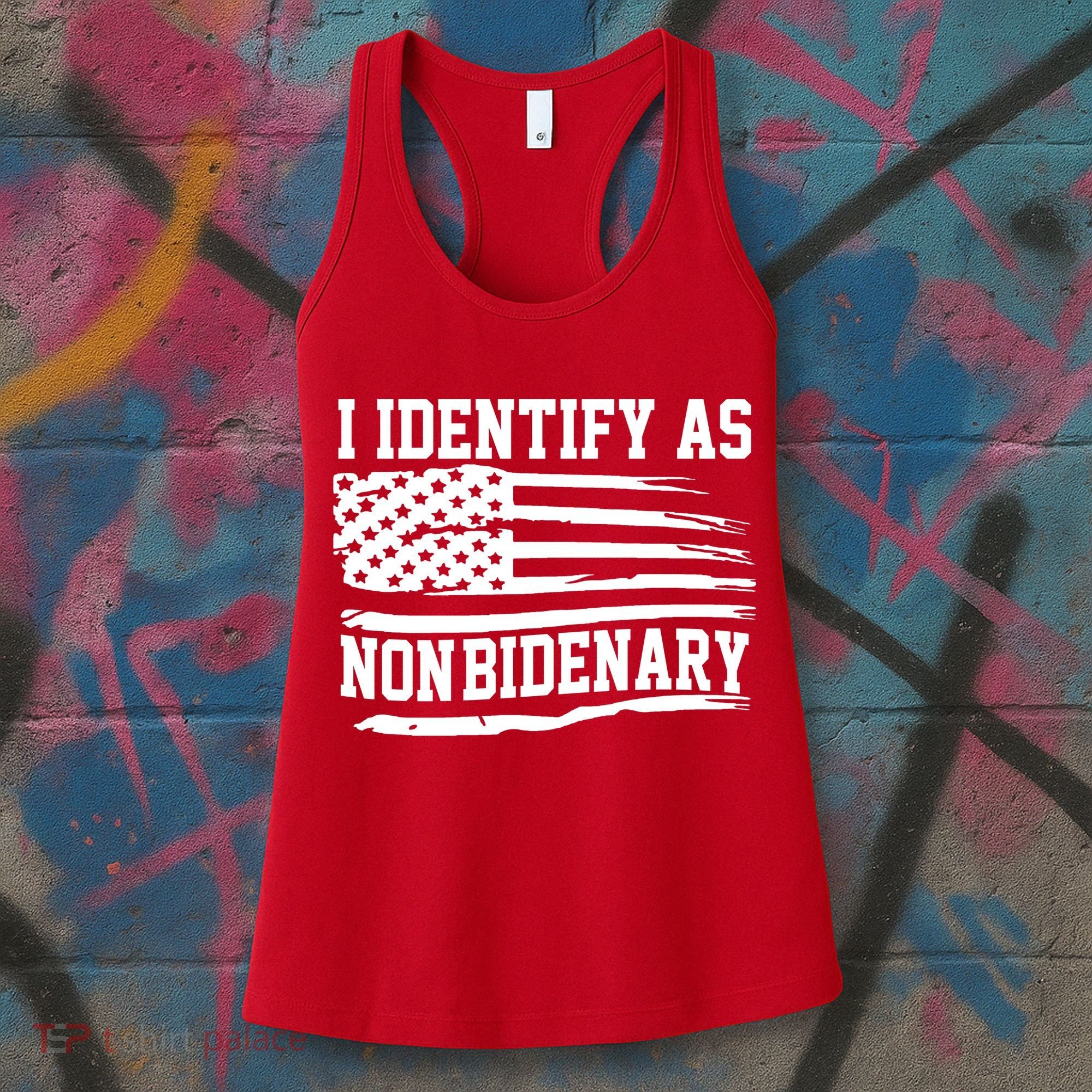 I Identify As Non Bidenary Anti Joe Biden Women's Tank Top