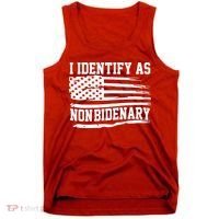 I Identify As Non Bidenary Anti Joe Biden Tank Top thumb 0