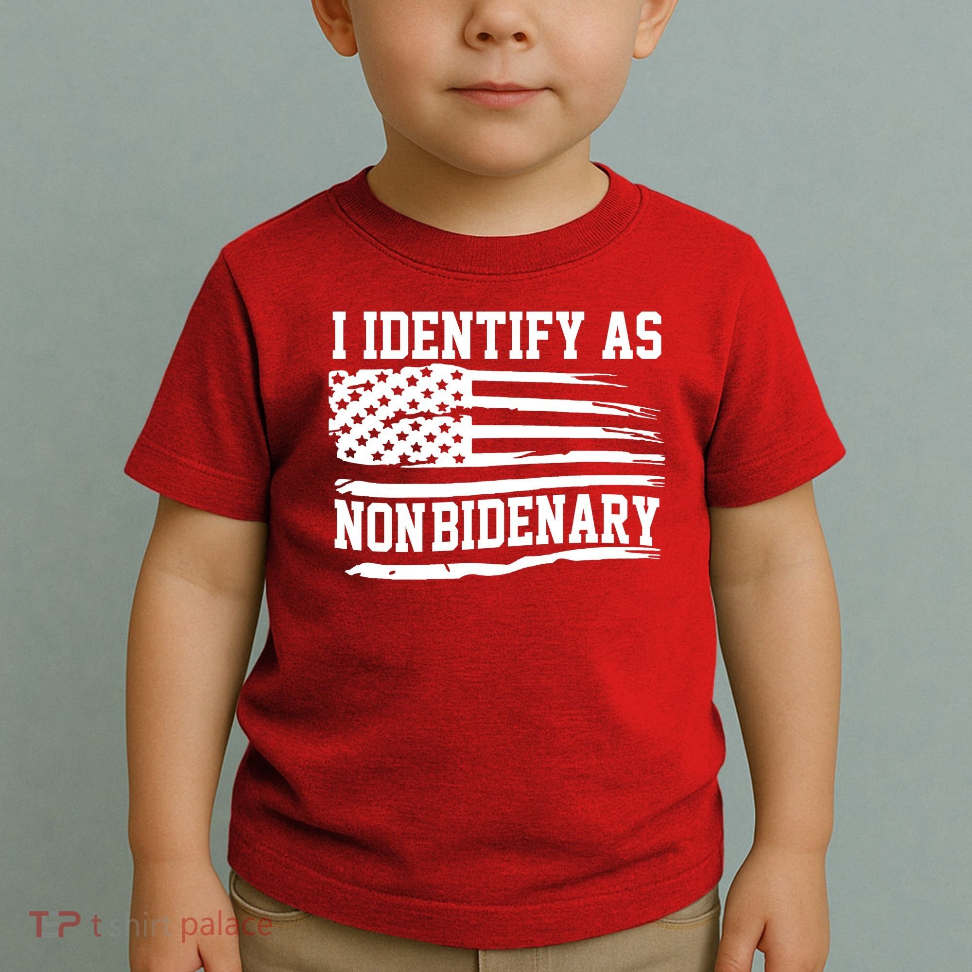 I Identify As Non Bidenary Anti Joe Biden Toddler T-Shirt