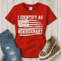 I Identify As Non Bidenary Anti Joe Biden Women's T-Shirt thumb 3