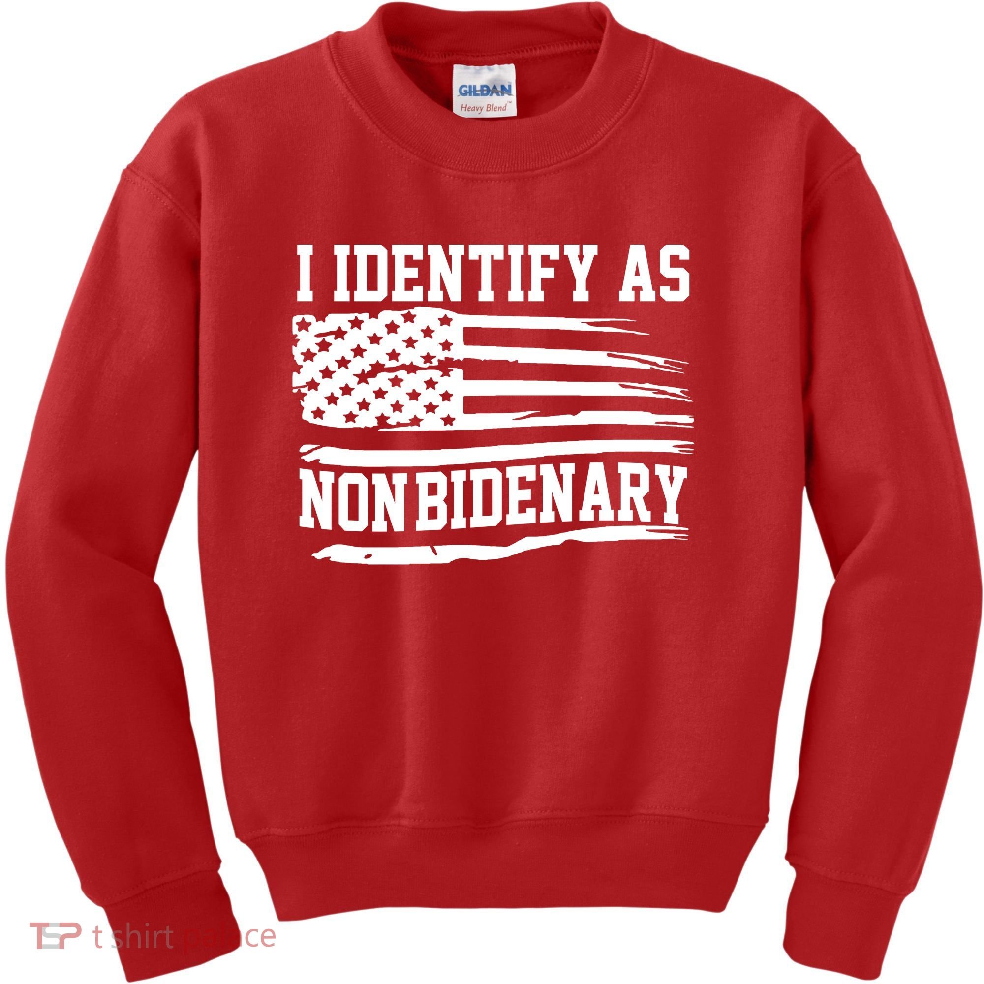 I Identify As Non Bidenary Anti Joe Biden Kids Sweatshirt