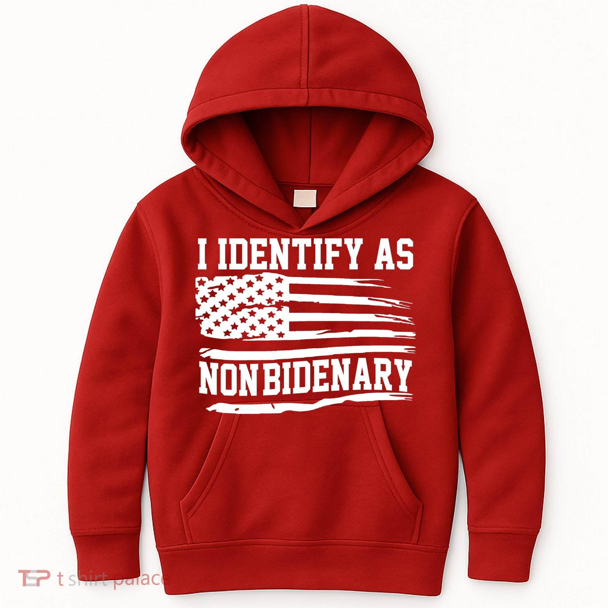 I Identify As Non Bidenary Anti Joe Biden Kids Hoodie