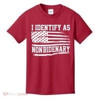 I Identify As Non Bidenary Anti Joe Biden Kids T-Shirt thumb 0