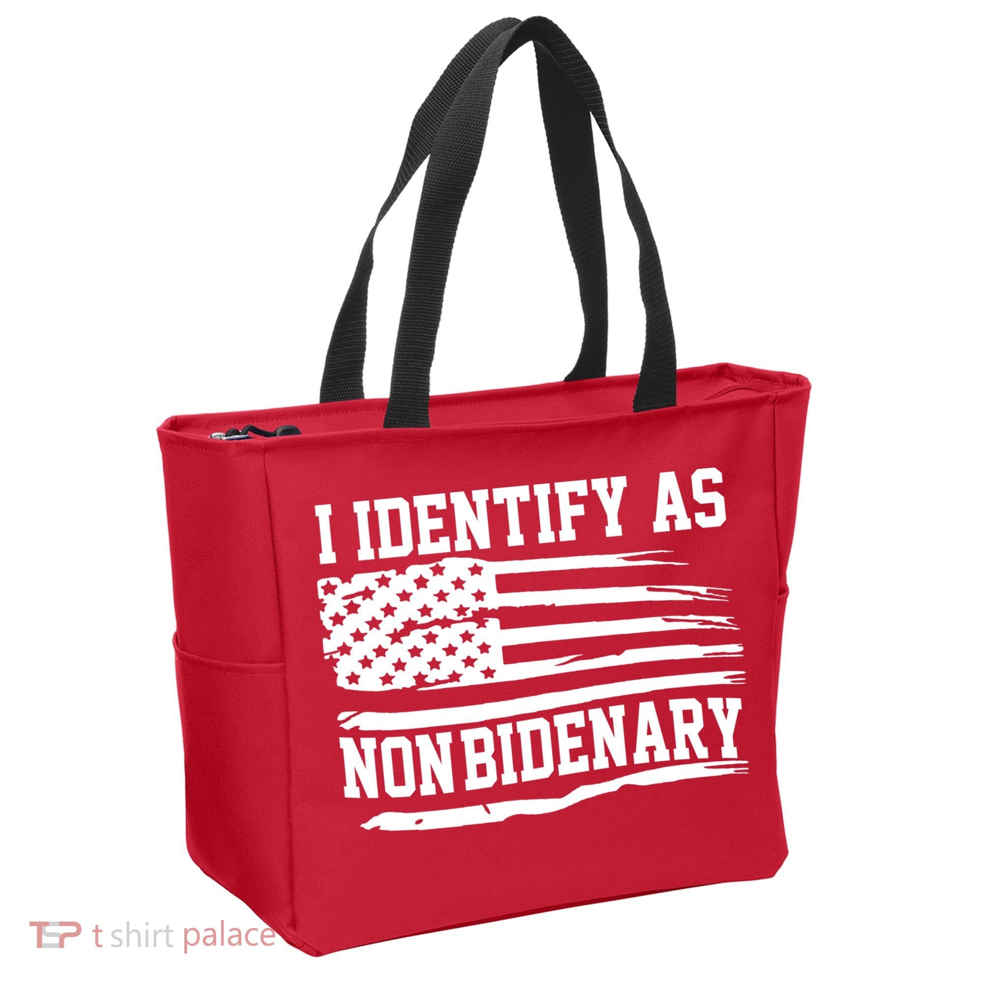 I Identify As Non Bidenary Anti Joe Biden Tote Bag