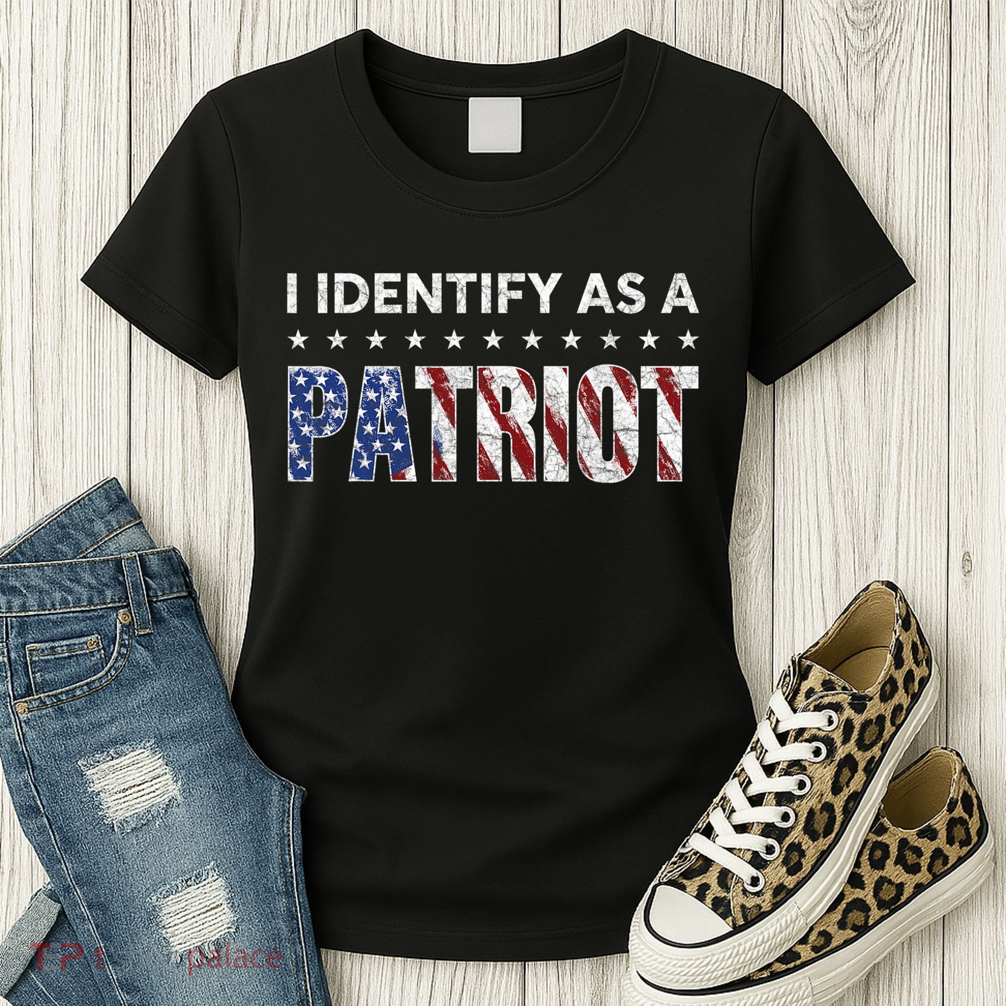I Identify As A Patriot American Flag Patriotism Patriotic Women's T-Shirt