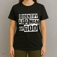 I Identify As A Man Of God T-Shirt thumb 4