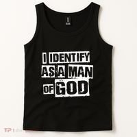 I Identify As A Man Of God Tank Top thumb 2