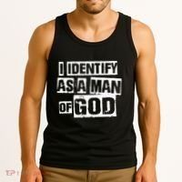 I Identify As A Man Of God Tank Top thumb 3