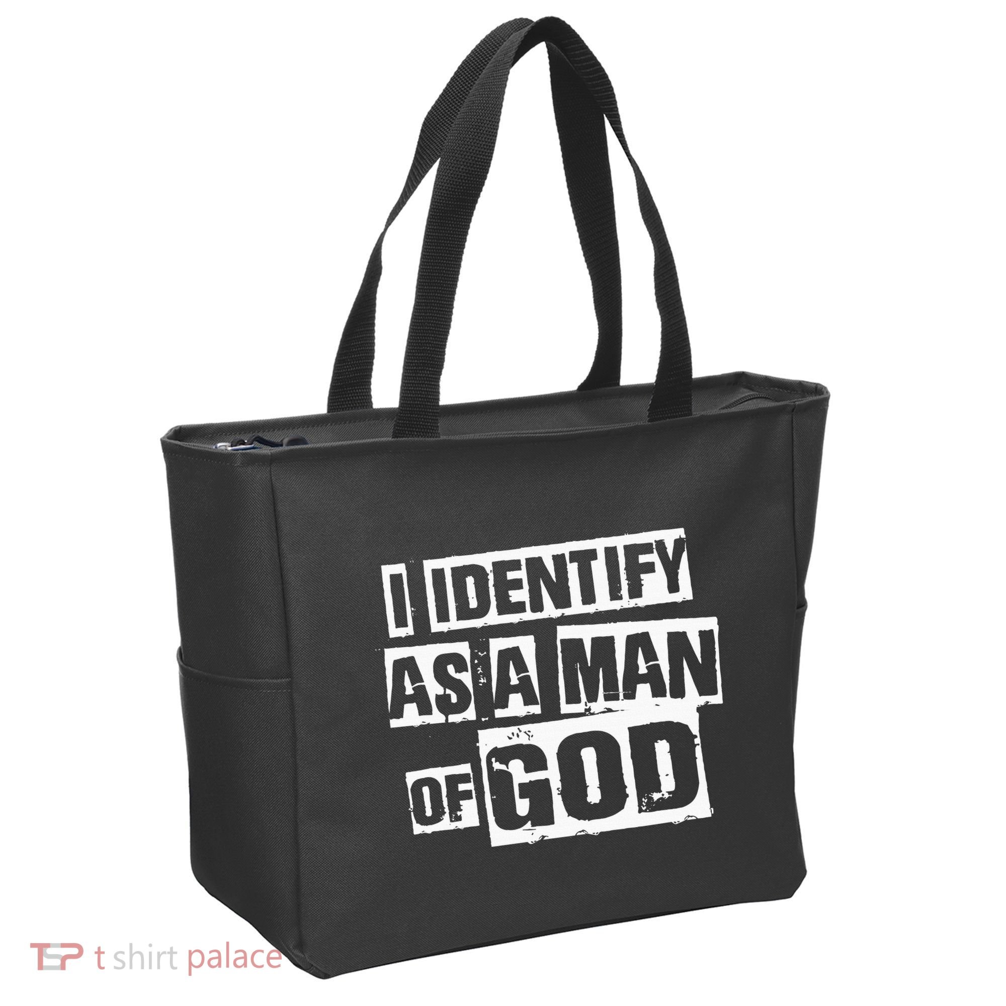 I Identify As A Man Of God Tote Bag